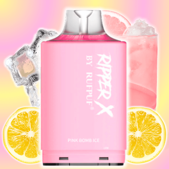 RufPuf Ripper X 75K Turbo Pod - Pink Bomb Ice 75000 Puffs / 20mg Okotoks Vape SuperStore Alberta Canada