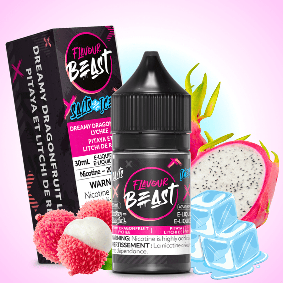 Dreamy Dragonfruit Lychee Iced Salts by Flavour Beast E-Liquid 30ml / 20mg Okotoks Vape SuperStore Okotoks Alberta