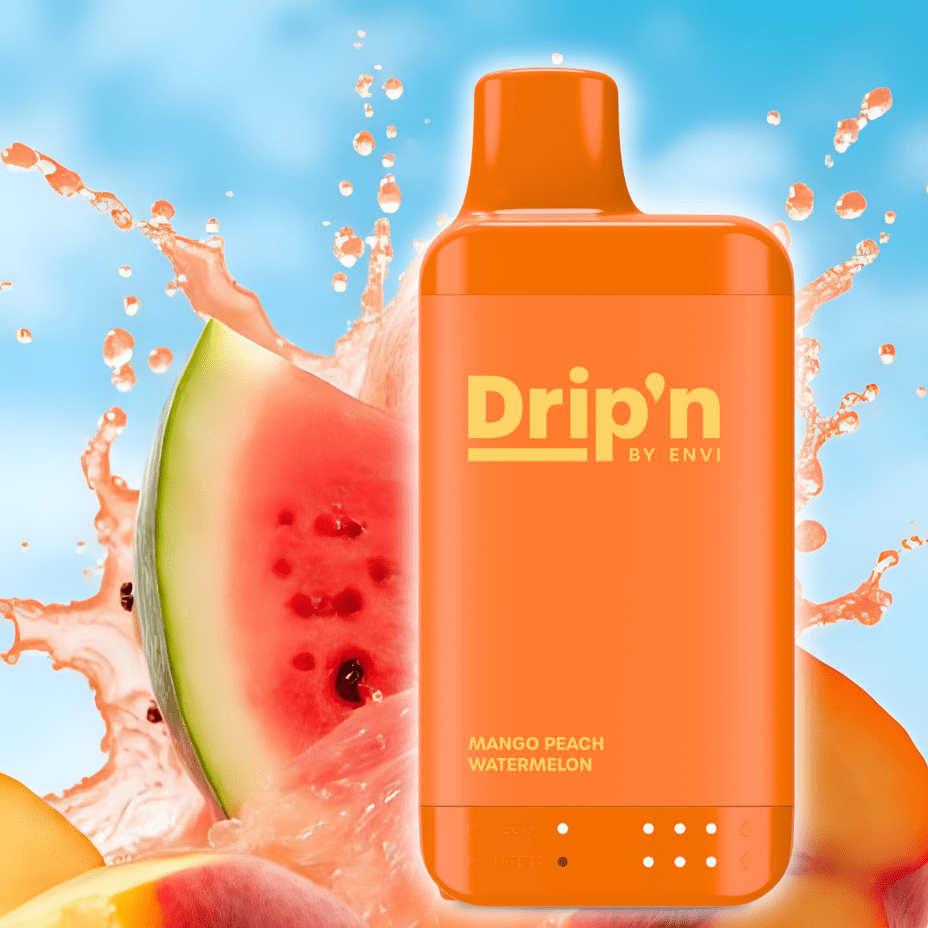 Drip'n by Envi 16K Disposable Vape - Mango Peach Watermelon 8mL / 16000 Puffs / 20mg Okotoks Vape SuperStore Okotoks Alberta