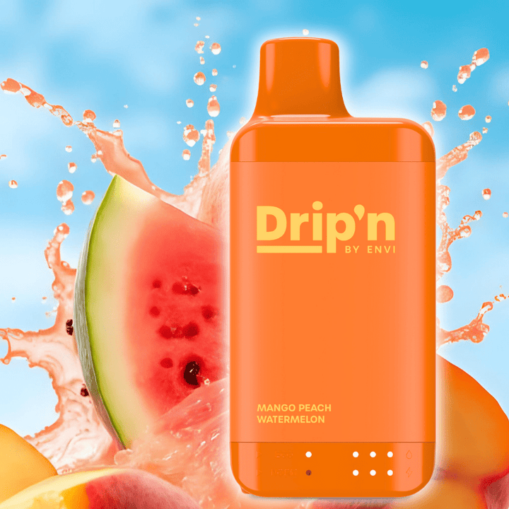 Drip'n by Envi 16K Disposable Vape - Mango Peach Watermelon 8mL / 16000 Puffs / 20mg Okotoks Vape SuperStore Okotoks Alberta