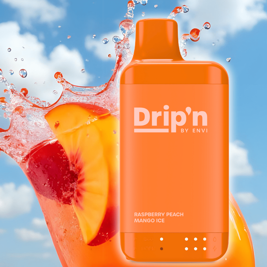 Drip'n by Envi 16K Disposable Vape - Raspberry Peach Mango Ice 8mL / 16000 Puffs / 20mg Okotoks Vape SuperStore Okotoks Alberta