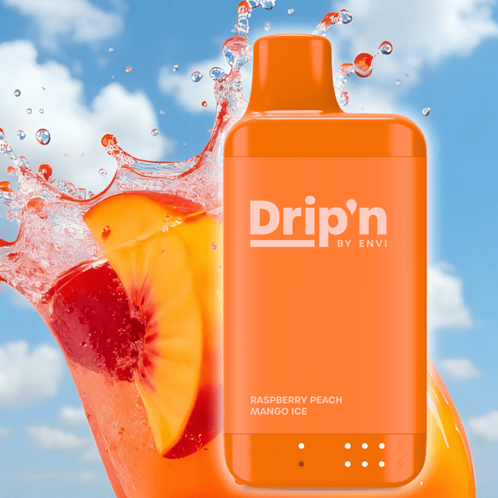 Drip'n by Envi 16K Disposable Vape - Raspberry Peach Mango Ice 8mL / 16000 Puffs / 20mg Okotoks Vape SuperStore Okotoks Alberta