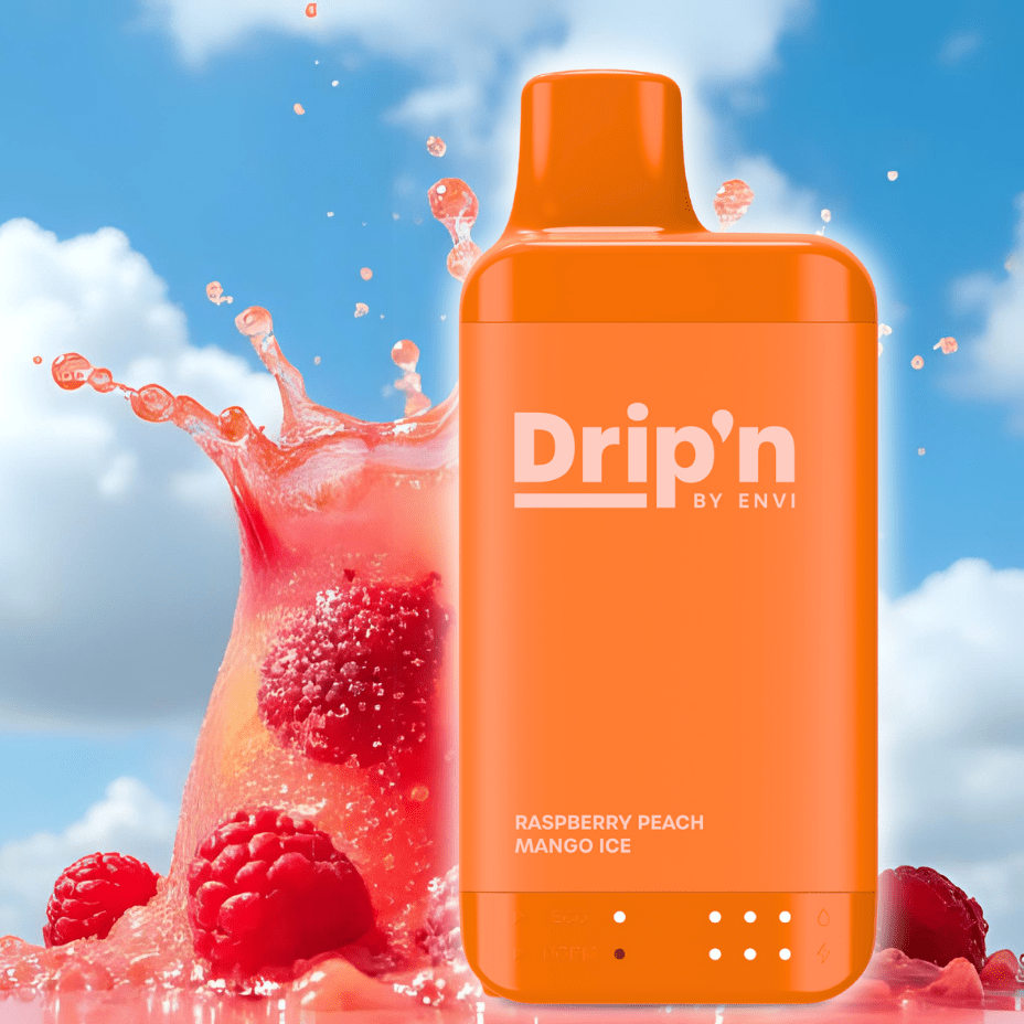 Drip'n by Envi 16K Disposable Vape - Raspberry Peach Mango Ice 8mL / 16000 Puffs / 20mg Okotoks Vape SuperStore Okotoks Alberta