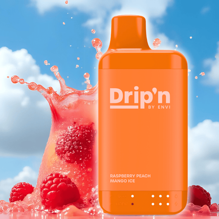 Drip'n by Envi 16K Disposable Vape - Raspberry Peach Mango Ice 8mL / 16000 Puffs / 20mg Okotoks Vape SuperStore Okotoks Alberta