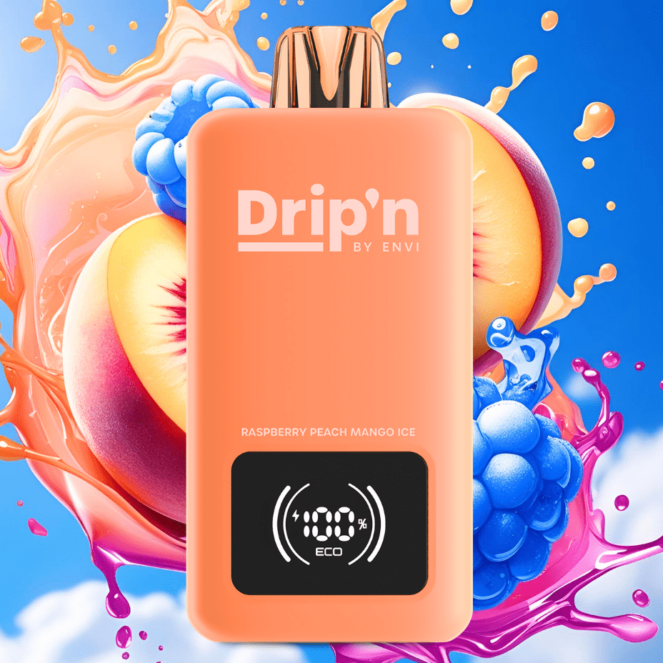 Drip'n by Envi 70K Disposable Vape - Peach Blue Razz Ice 26mL / 70000 Puffs / 20mg Okotoks Vape SuperStore Okotoks Alberta