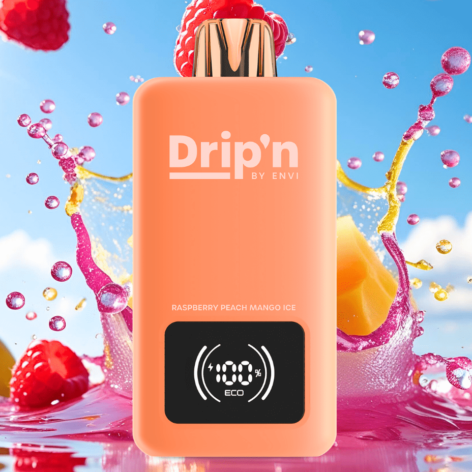 Drip'n by Envi 70K Disposable Vape - Raspberry Peach Mango Ice 26mL / 70000 Puffs / 20mg Okotoks Vape SuperStore Okotoks Alberta