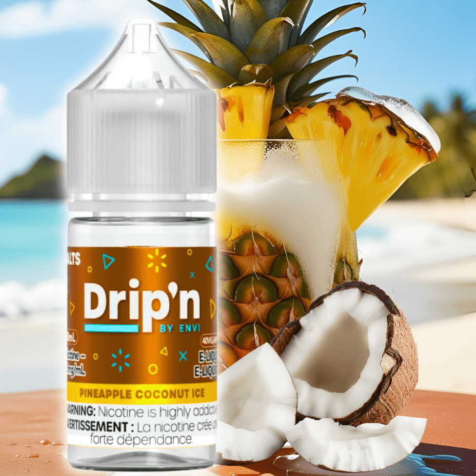 Drip'n by Envi Classics Salt-Pineapple Coconut Ice 20mg / 30mL Okotoks Vape SuperStore Okotoks Alberta