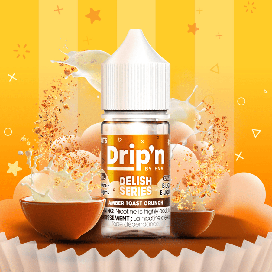 Drip'n by Envi Delish Salt-Amber Toast Crunch 20mg / 30mL Okotoks Vape SuperStore Okotoks Alberta