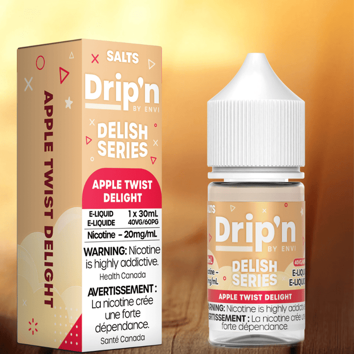 Drip'n by Envi Delish Salt-Apple Twist Delight 20mg / 30mL Okotoks Vape SuperStore Okotoks Alberta