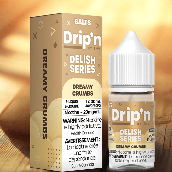 Drip'n by Envi Delish Salt-Dreamy Crumbs 20mg / 30mL Okotoks Vape SuperStore Okotoks Alberta