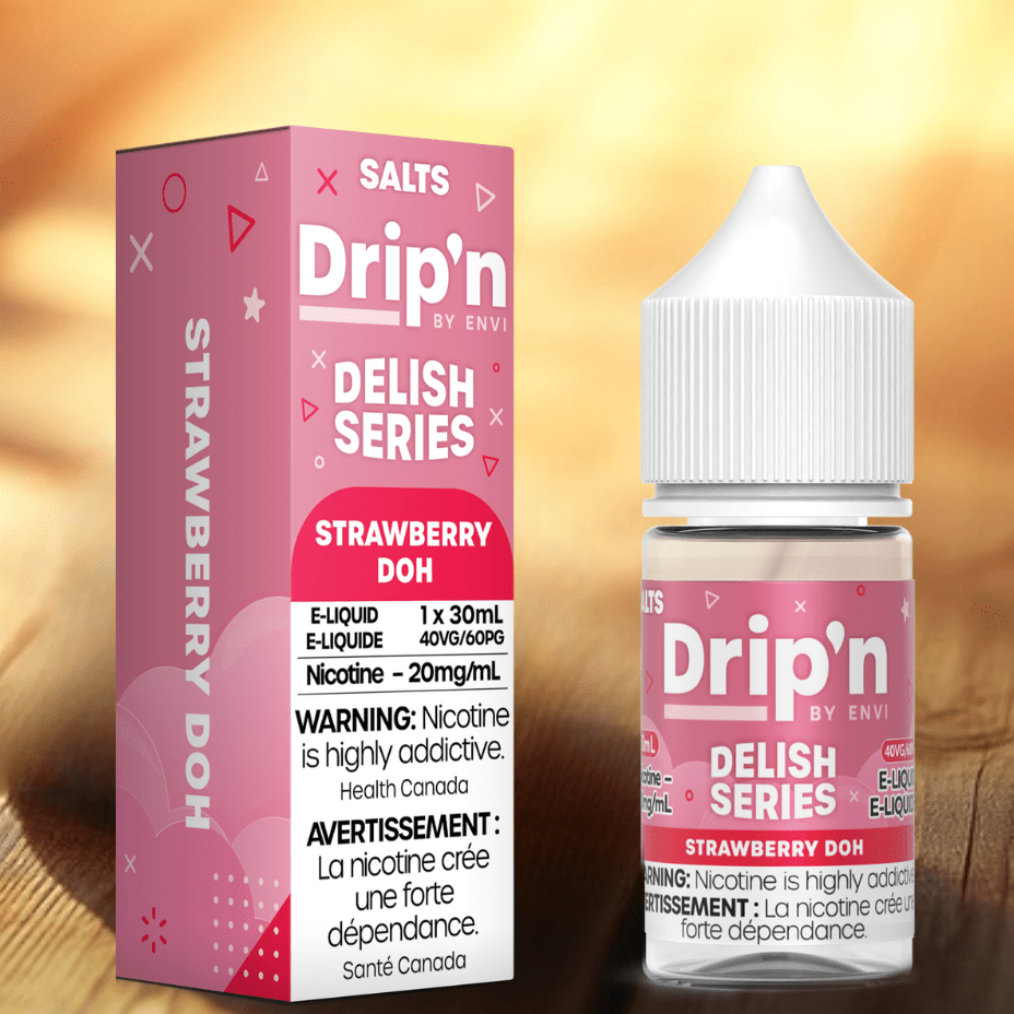 Drip'n by Envi Delish Salt-Strawberry Doh 20mg / 30mL Okotoks Vape SuperStore Okotoks Alberta