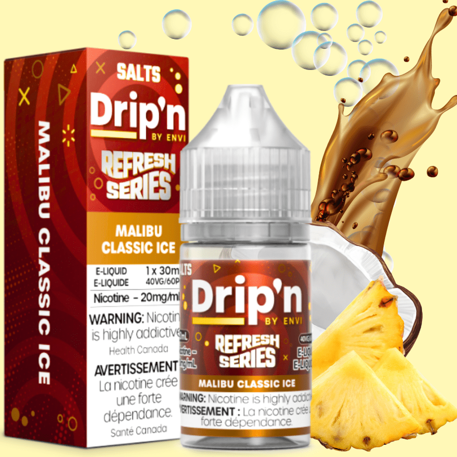 Drip'n by Envi Refresh Salt - Malibu Classic Ice 20mg / 30ml Okotoks Vape SuperStore Okotoks Alberta