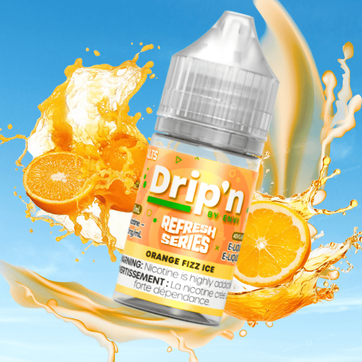 Drip'n by Envi Refresh Salt - Orange Fizz Ice 20mg Okotoks Vape SuperStore Okotoks Alberta