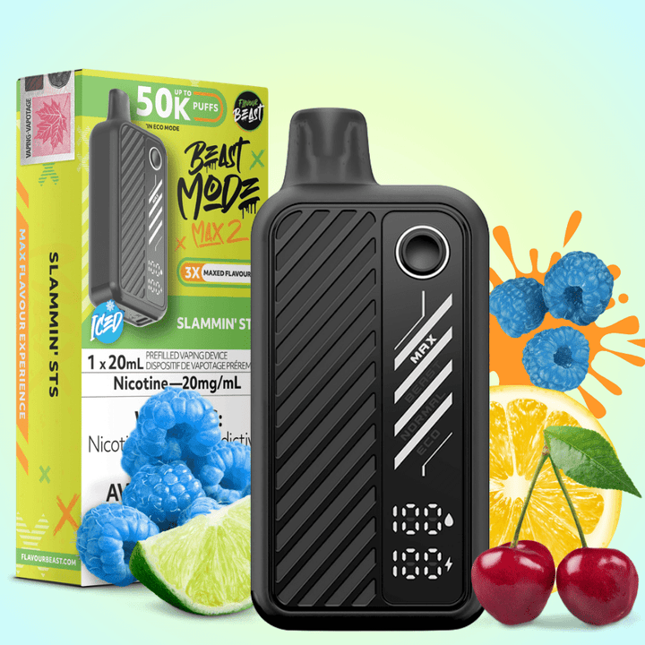 Flavour Beast Max 2 Disposable Vape-Slammin' STS Iced 50000 Puffs / 20mg Okotoks Vape SuperStore Okotoks Alberta