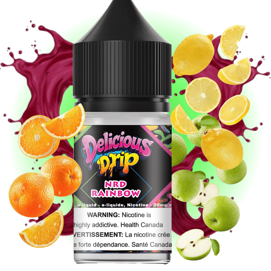 Gcore Delicious Drip Salt-NRD Rainbow 30ml / 20mg Okotoks Vape SuperStore Okotoks Alberta