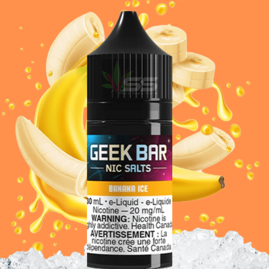 Geek Bar Nic Salt-Banana Ice Okotoks Vape SuperStore Okotoks Alberta