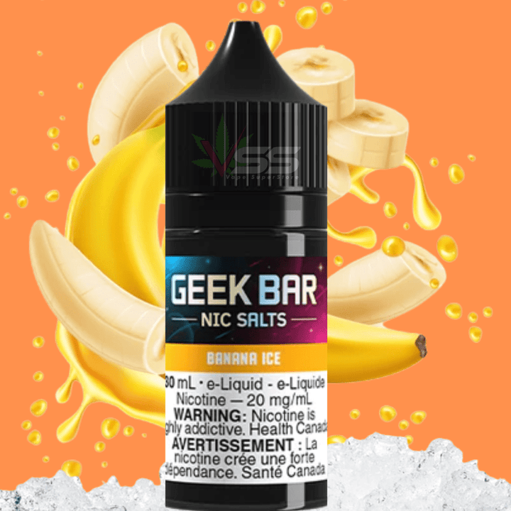 Geek Bar Nic Salt-Banana Ice Okotoks Vape SuperStore Okotoks Alberta