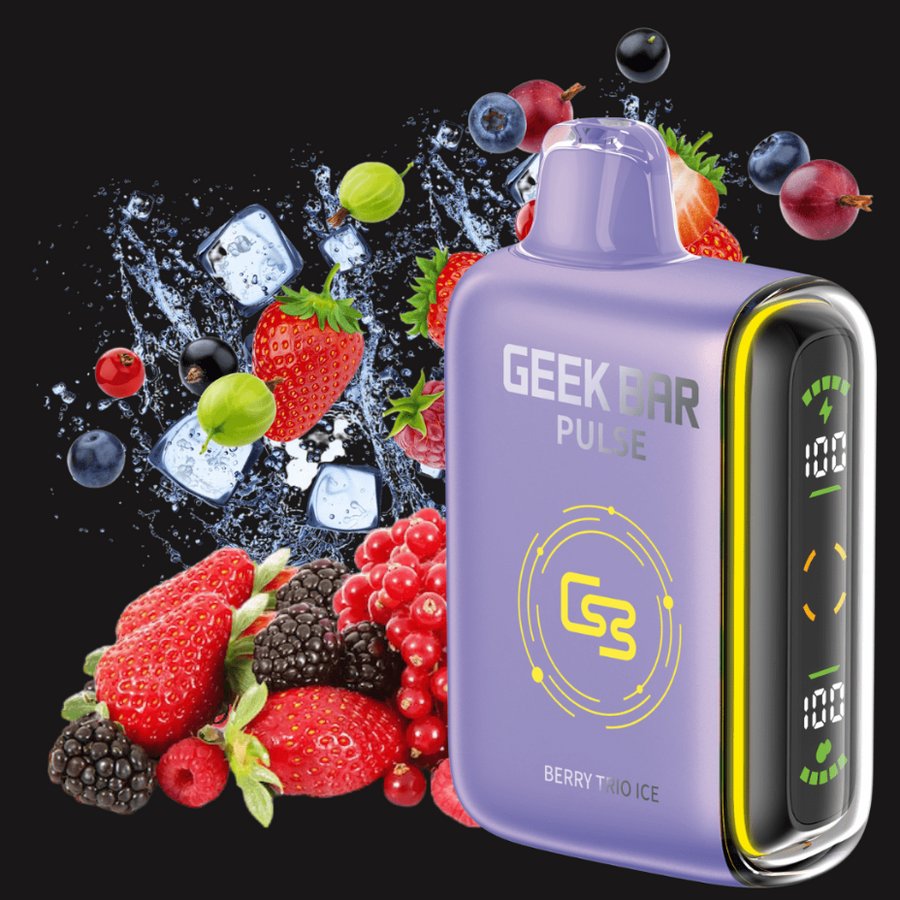 Geek Bar Pulse 9000 Disposable Vape-Berry Trio Ice 20mg / 9000 Puffs Okotoks Vape SuperStore Okotoks Alberta