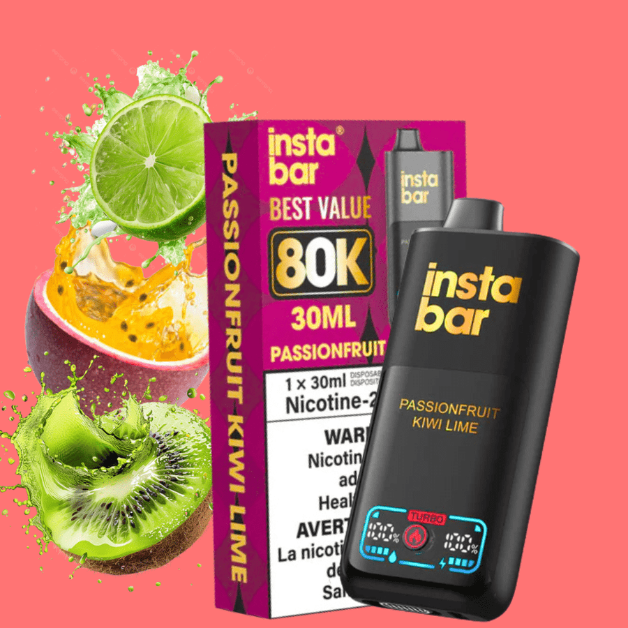 Insta Bar 80K Disposable Vape-Passionfruit Kiwi Lime Okotoks Vape SuperStore Okotoks Alberta