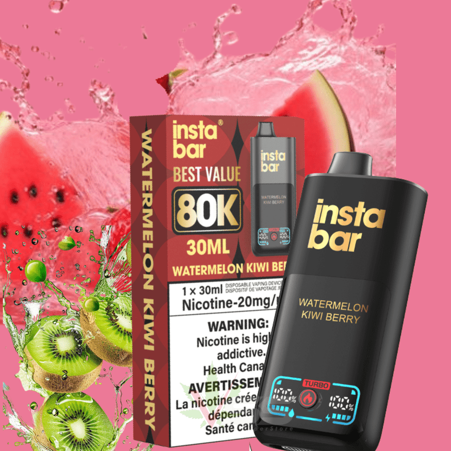Insta Bar 80K Disposable Vape-Watermelon Kiwi Berry Okotoks Vape SuperStore Okotoks Alberta