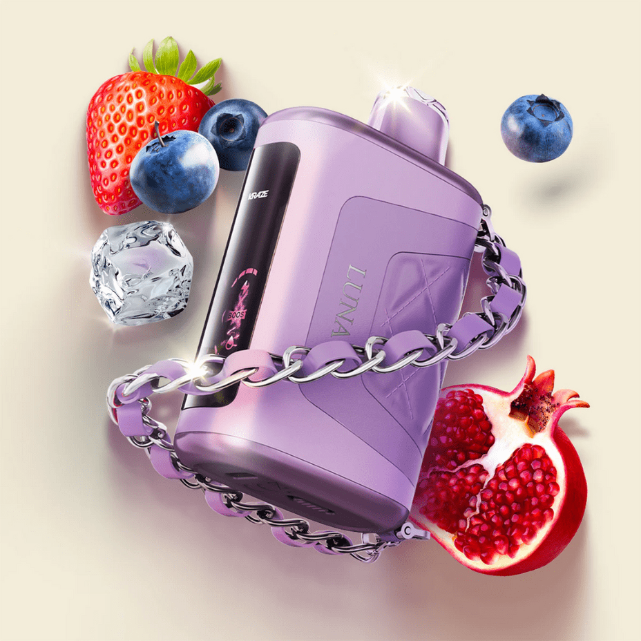 Kraze Luna Disposable Vape-Blueberry Strawberry Pomegranate Ice Okotoks Vape SuperStore Okotoks Alberta