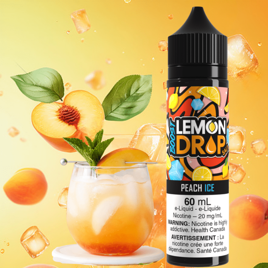 Lemon Drop Boost Salt Nic 60ml - Peach Ice Okotoks Vape SuperStore Okotoks Alberta