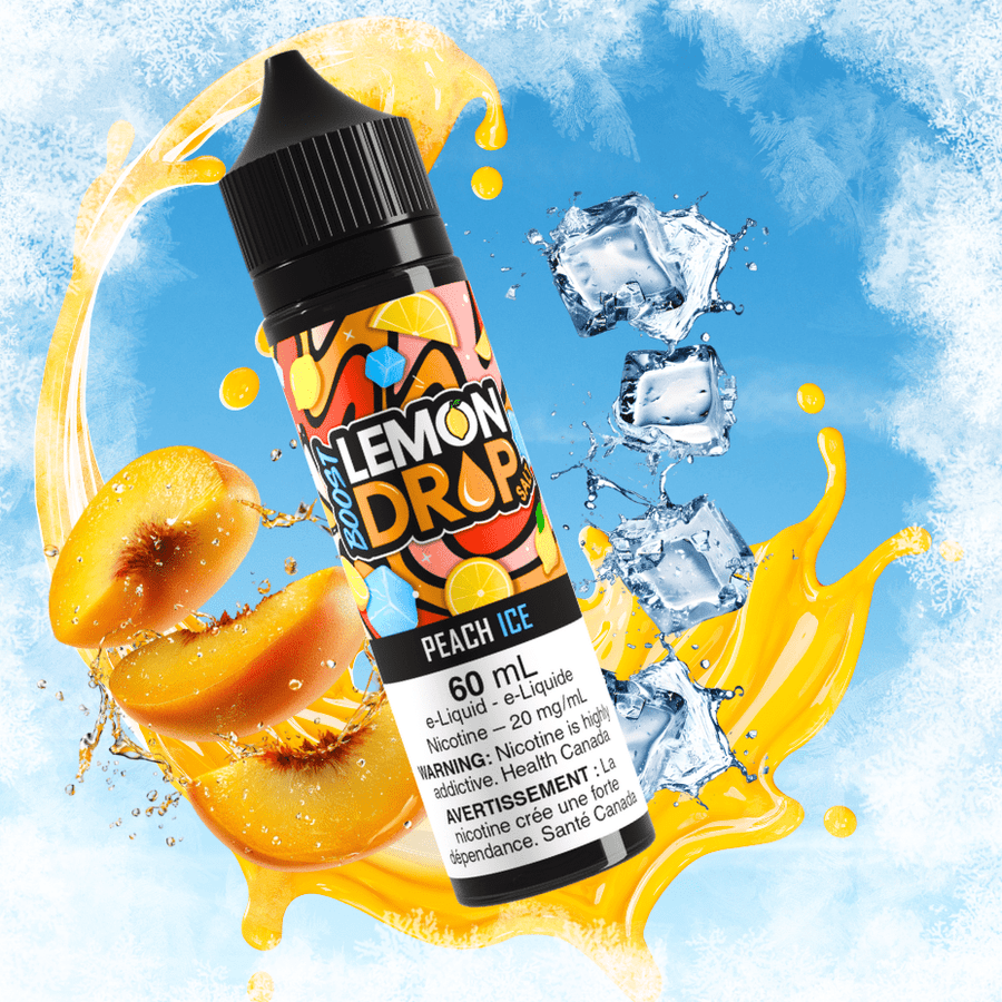 Lemon Drop Boost Salt Nic 60ml - Peach Ice Okotoks Vape SuperStore Okotoks Alberta