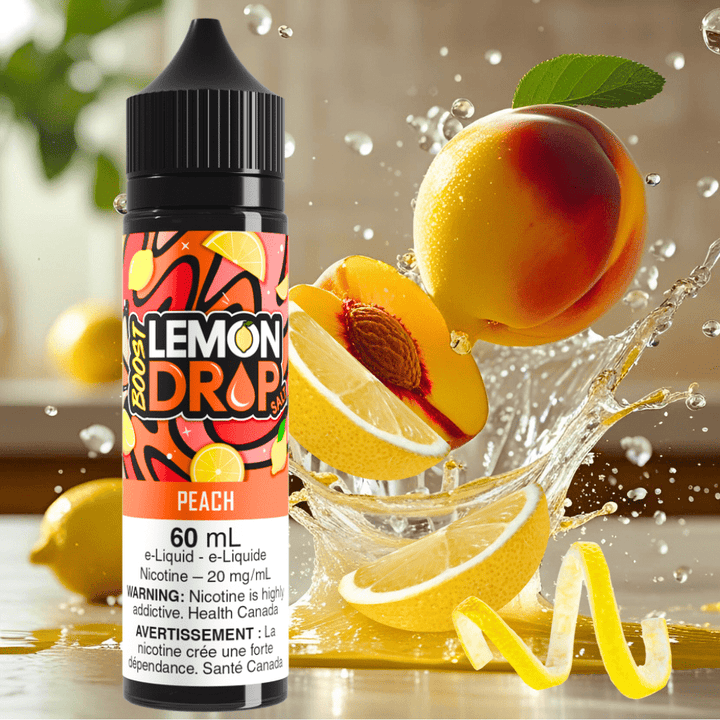Lemon Drop Boost Salt Nic 60ml - Peach Okotoks Vape SuperStore Okotoks Alberta