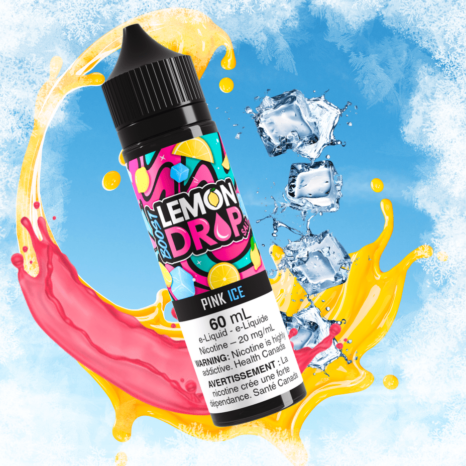Lemon Drop Boost Salt Nic 60ml-Pink Ice Okotoks Vape SuperStore Okotoks Alberta
