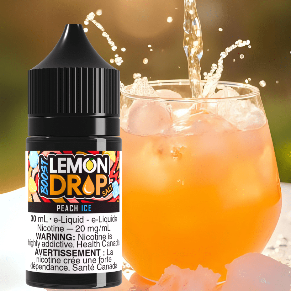 Lemon Drop Boost Salt - Peach Ice Okotoks Vape SuperStore Okotoks Alberta