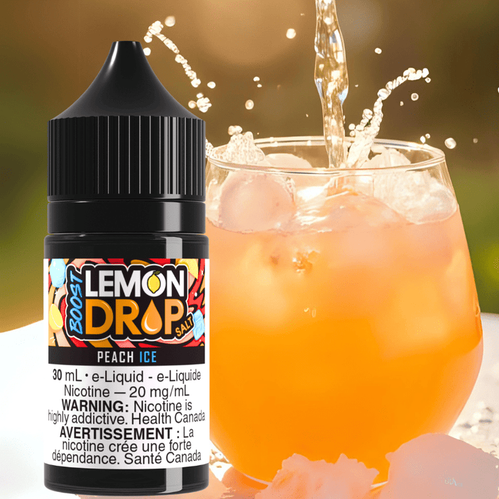 Lemon Drop Boost Salt - Peach Ice Okotoks Vape SuperStore Okotoks Alberta
