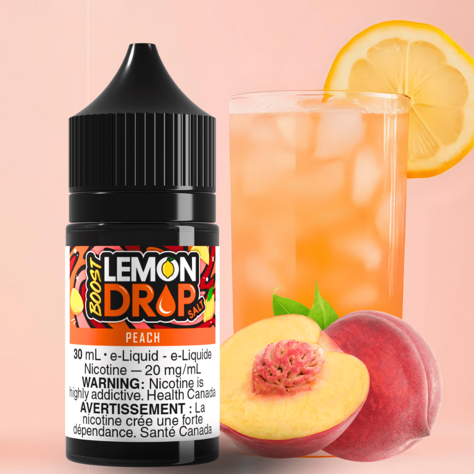 Lemon Drop Boost Salt - Peach Okotoks Vape SuperStore Okotoks Alberta