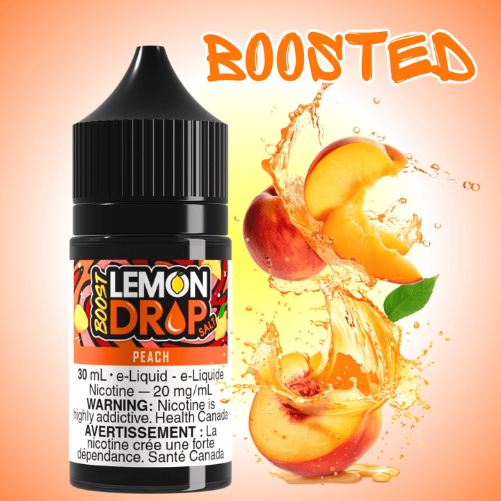 Lemon Drop Boost Salt - Peach Okotoks Vape SuperStore Okotoks Alberta