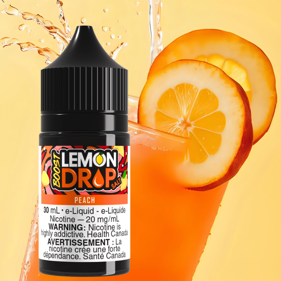 Lemon Drop Boost Salt - Peach Okotoks Vape SuperStore Okotoks Alberta