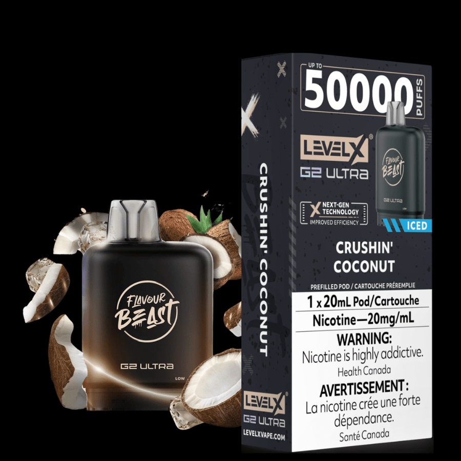 Level X G2 Ultra Flavour Beast Pod 50k-Crushin Coconut Okotoks Vape SuperStore Okotoks Alberta