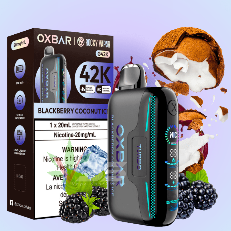 Oxbar G42k Disposable Vape-Blackberry Coconut Ice 20mg / 42000 Puffs Okotoks Vape SuperStore Okotoks Alberta