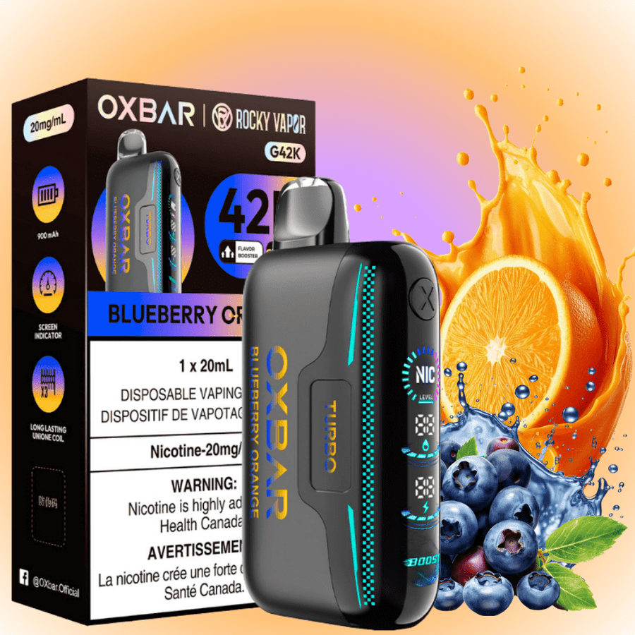 Oxbar G42k Disposable Vape-Blueberry Orange 20mg / 42000 Puffs Okotoks Vape SuperStore Okotoks Alberta