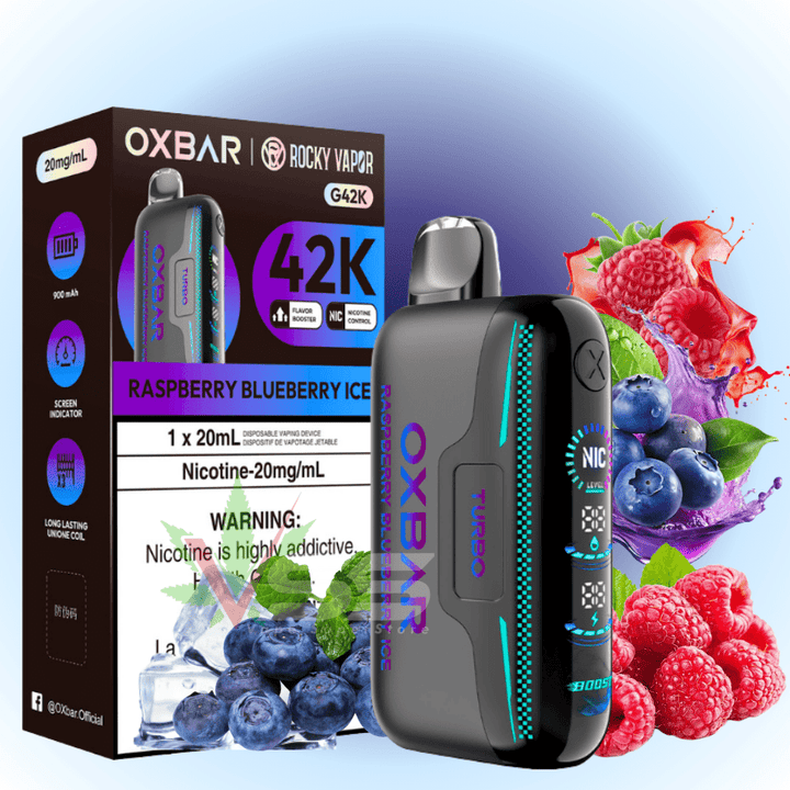 Oxbar G42k Disposable Vape-Blueberry Raspberry Ice 20mg / 42000 Okotoks Vape SuperStore Okotoks Alberta