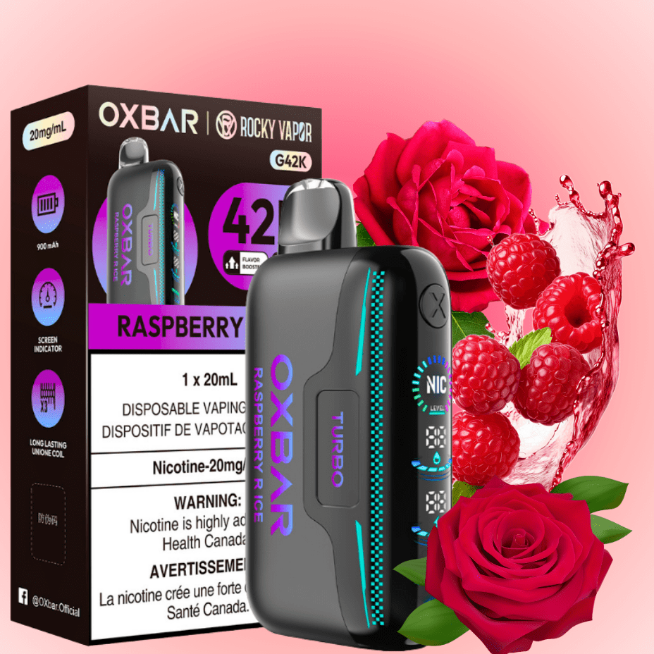 Oxbar G42k Disposable Vape-Raspberry R Ice 20mg / 42000 Puffs Okotoks Vape SuperStore Okotoks Alberta