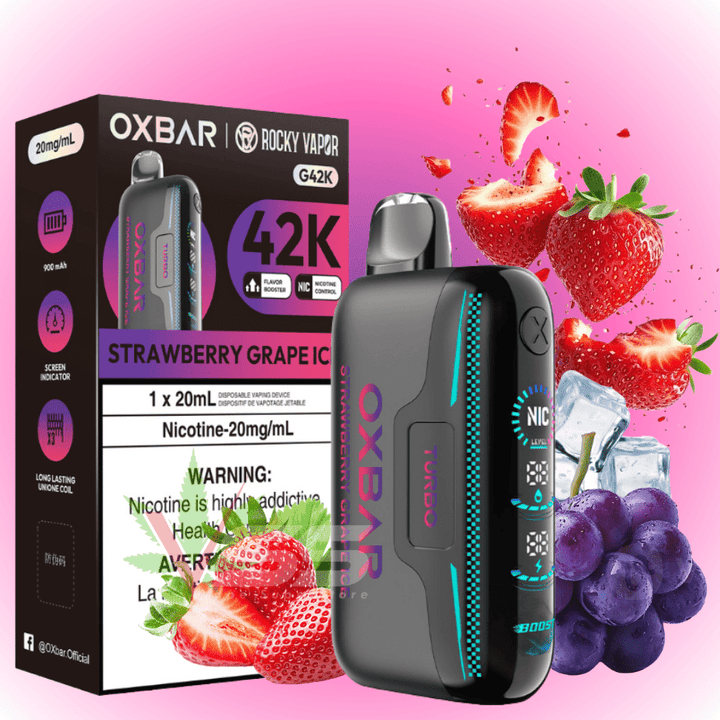 Oxbar G42k Disposable Vape-Strawberry Grape Ice 20mg / 42000 Okotoks Vape SuperStore Okotoks Alberta