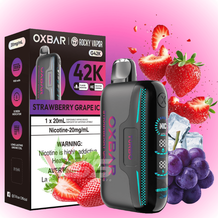 Oxbar G42k Disposable Vape-Strawberry Grape Ice 20mg / 42000 Okotoks Vape SuperStore Okotoks Alberta