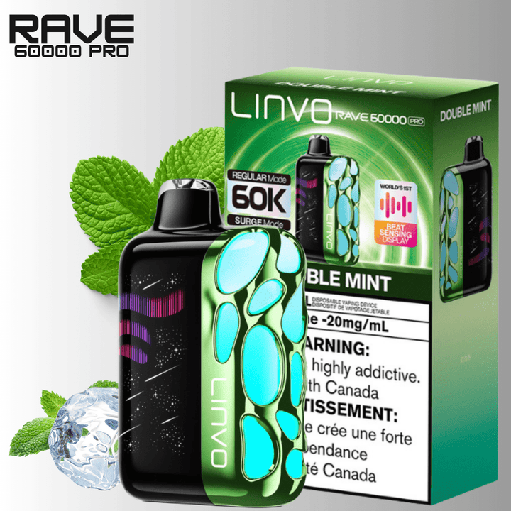 Oxbar Linvo Rave 60k Disposable Vape-Double Mint Okotoks Vape SuperStore Okotoks Alberta
