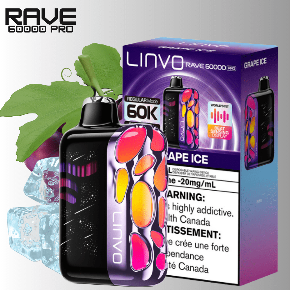 Oxbar Linvo Rave 60k Disposable Vape-Grape ice Okotoks Vape SuperStore Okotoks Alberta