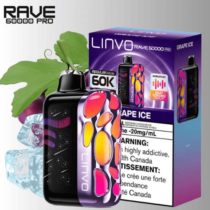 Oxbar Linvo Rave 60k Disposable Vape-Grape ice Okotoks Vape SuperStore Okotoks Alberta