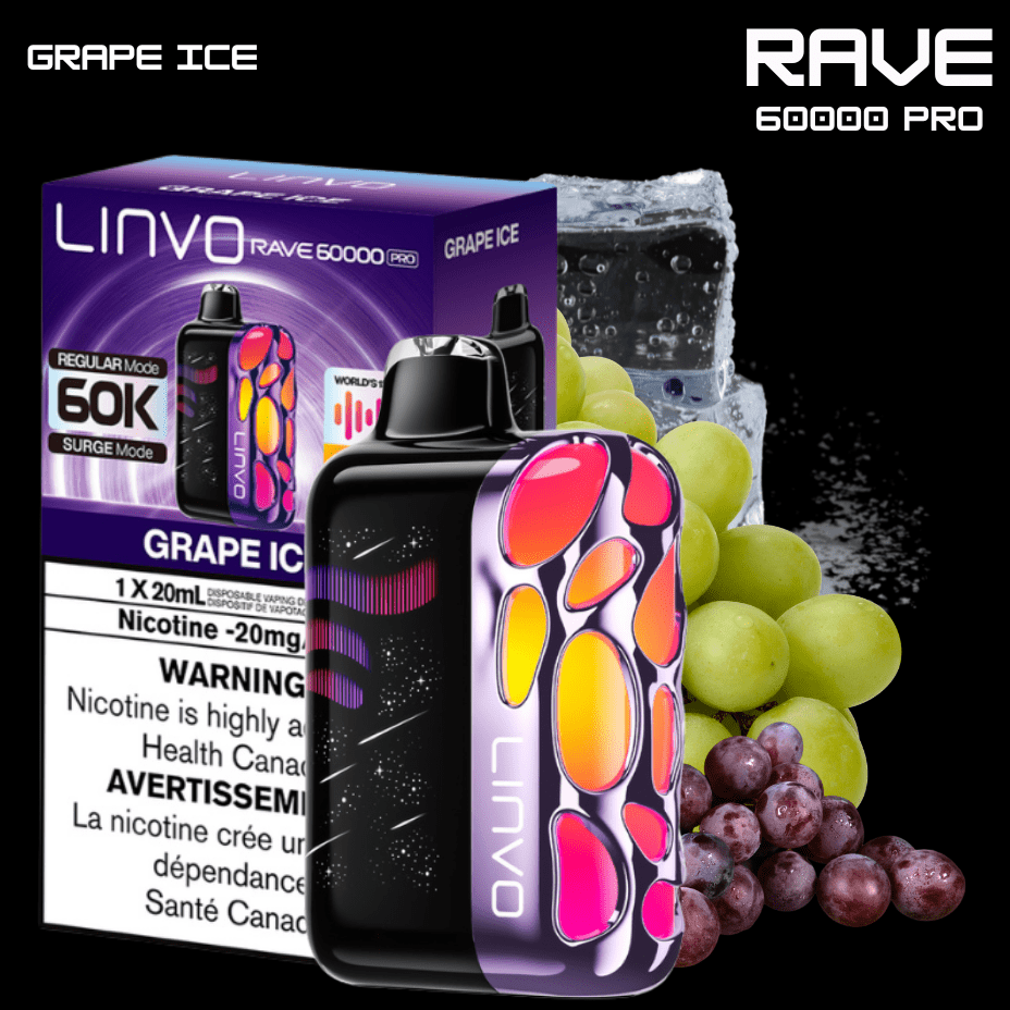 Oxbar Linvo Rave 60k Disposable Vape-Grape ice Okotoks Vape SuperStore Okotoks Alberta