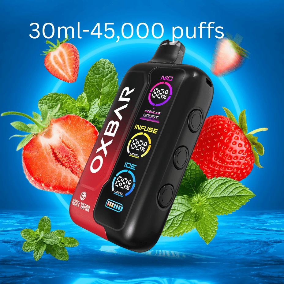 Oxbar Tri-Fusion 45k Disposable Vape-Strawberry H 45000 Puffs / 20mg Okotoks Vape SuperStore Okotoks Alberta