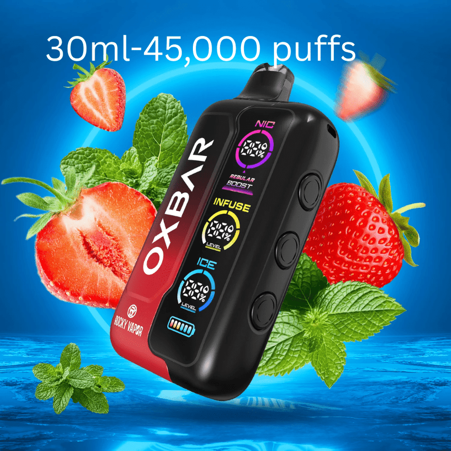 Oxbar Tri-Fusion 45k Disposable Vape-Strawberry H 45000 Puffs / 20mg Okotoks Vape SuperStore Okotoks Alberta