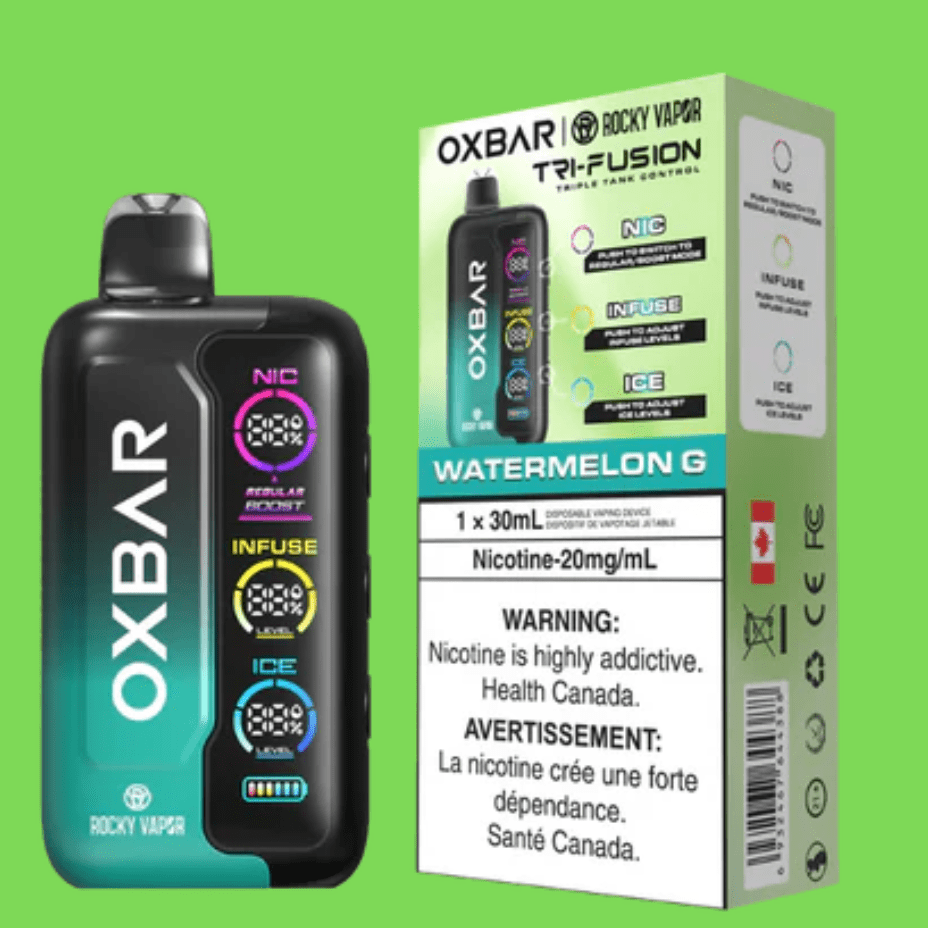 Oxbar Tri-Fusion 45k Disposable Vape-Watermelon G 45000 Puffs / 20mg Okotoks Vape SuperStore Okotoks Alberta