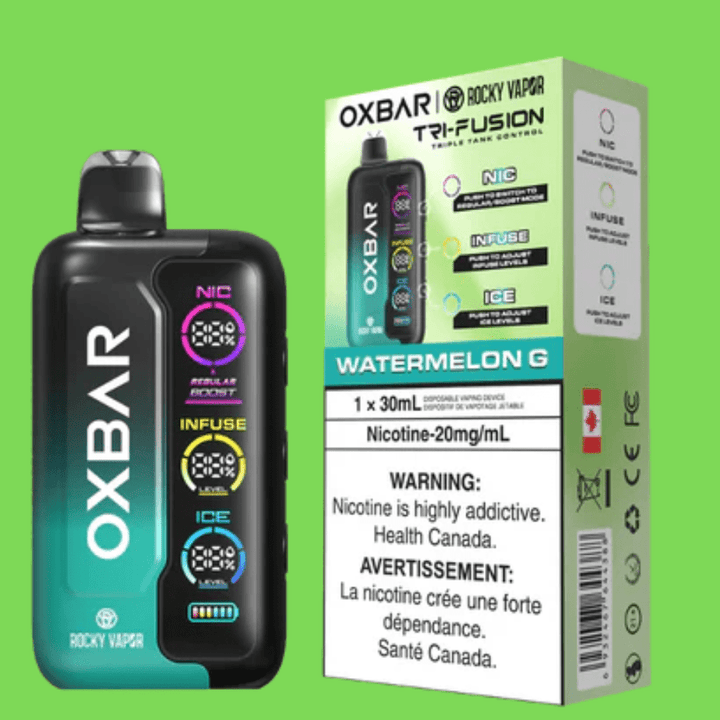 Oxbar Tri-Fusion 45k Disposable Vape-Watermelon G 45000 Puffs / 20mg Okotoks Vape SuperStore Okotoks Alberta