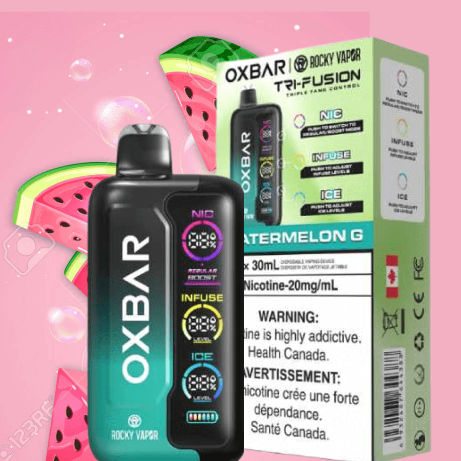 Oxbar Tri-Fusion 45k Disposable Vape-Watermelon G 45000 Puffs / 20mg Okotoks Vape SuperStore Okotoks Alberta